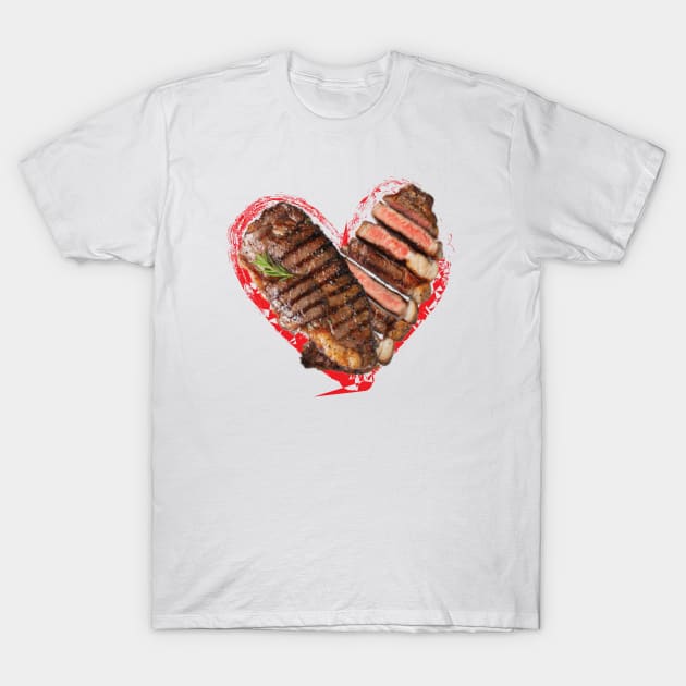 Love at Steak T-Shirt by edmproject